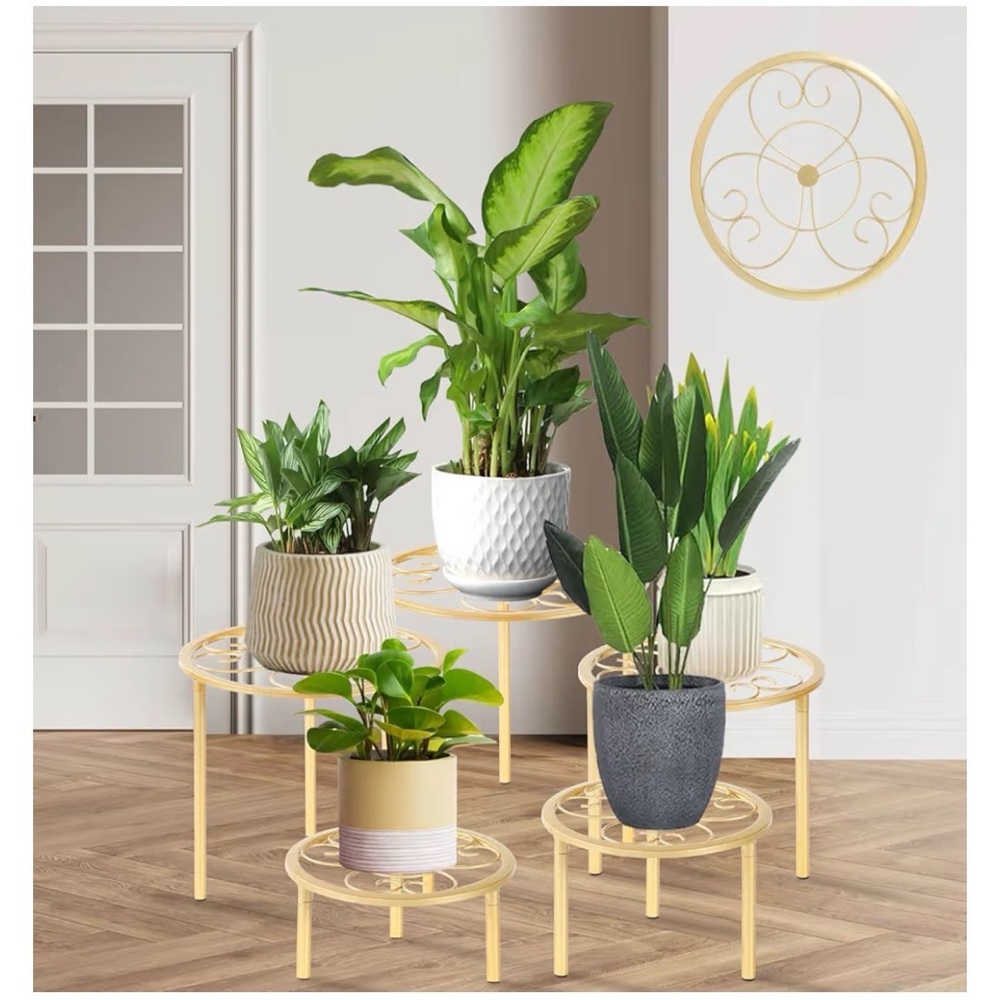Elegant Gold Plant Stand Set of 4